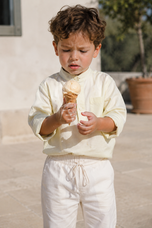 Pantalon en coton biologique Positano pour enfants | Pantalon unisexe pour tout-petits