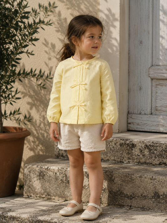 Menton Organic Cotton Blouse for Girls | Soft Breathable Toddler Top