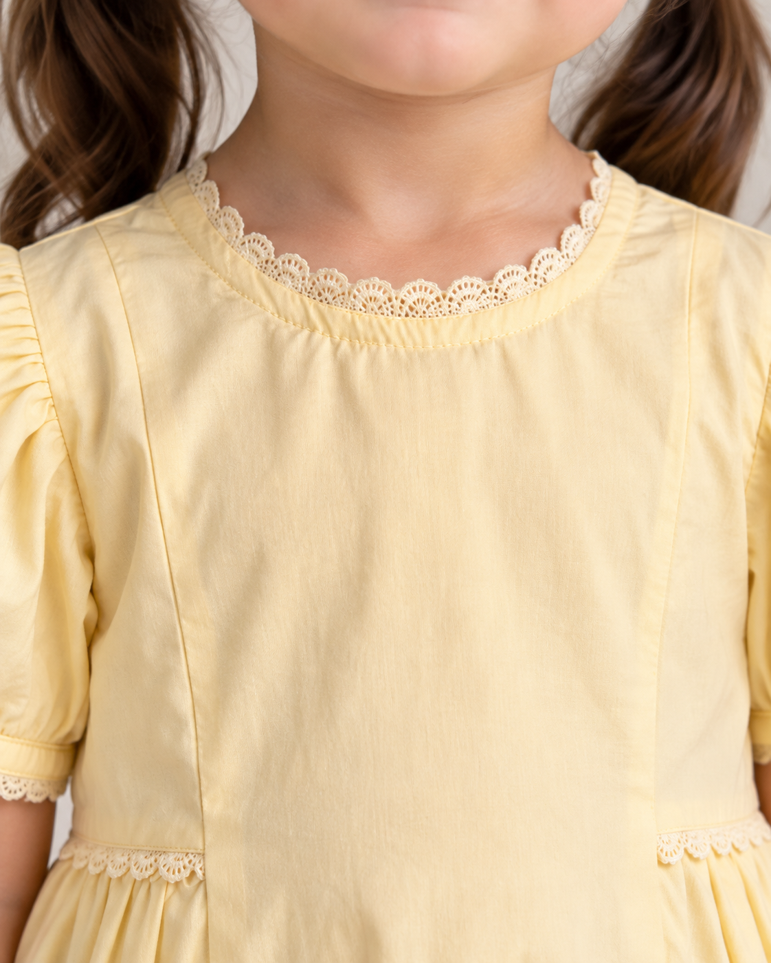 Robe en coton biologique Sorrento pour filles | Robe d'été à manches bouffantes