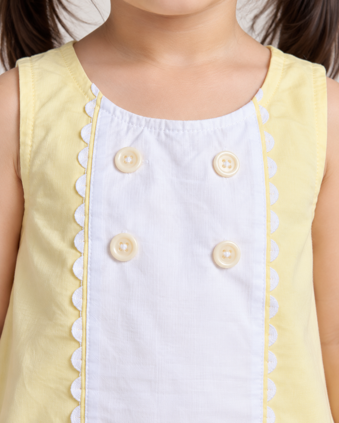 Vestido Sicily de algodón orgánico para niñas | Vestido de verano con paneles