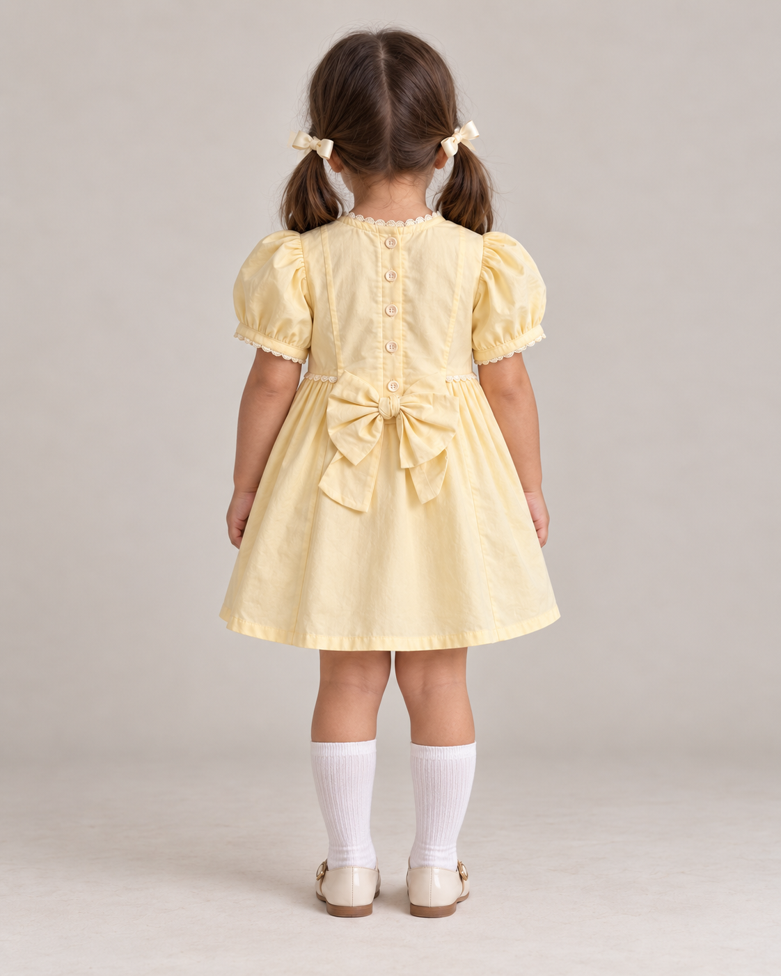 Robe en coton biologique Sorrento pour filles | Robe d'été à manches bouffantes