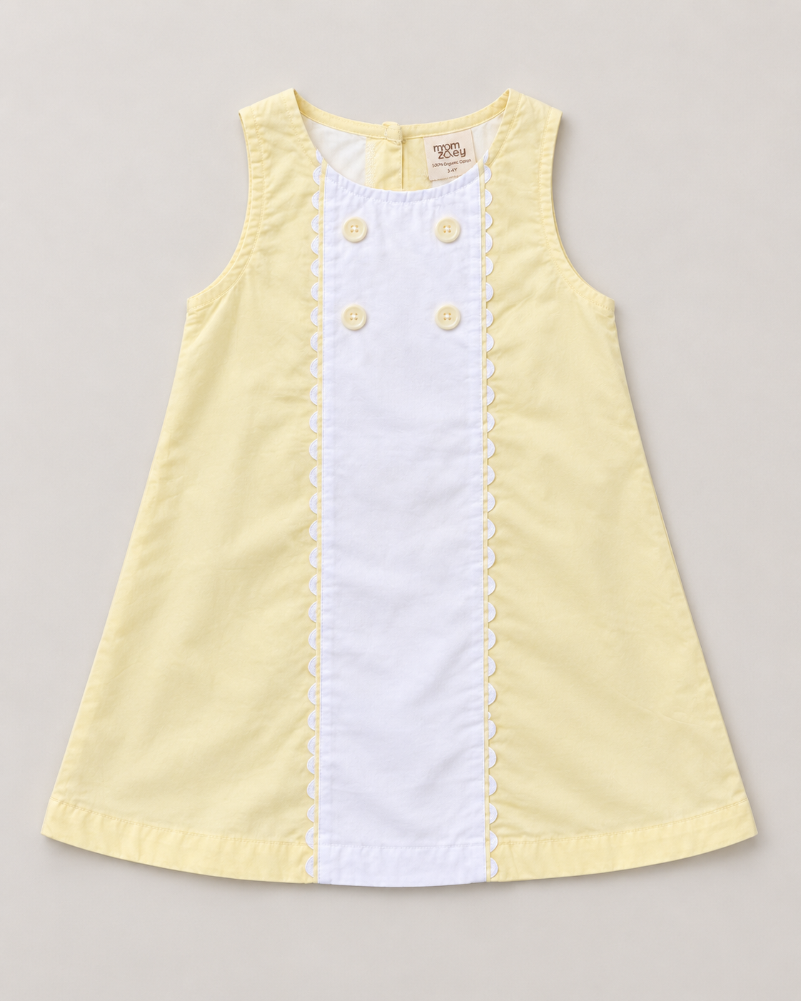Vestido Sicily de algodón orgánico para niñas | Vestido de verano con paneles