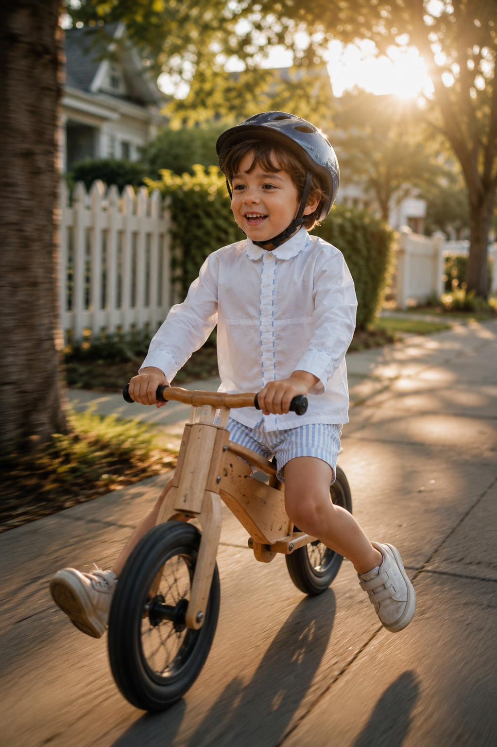 Chemise Cannes en coton bio blanc pour enfant | Chemise bébé à bordure en dentelle