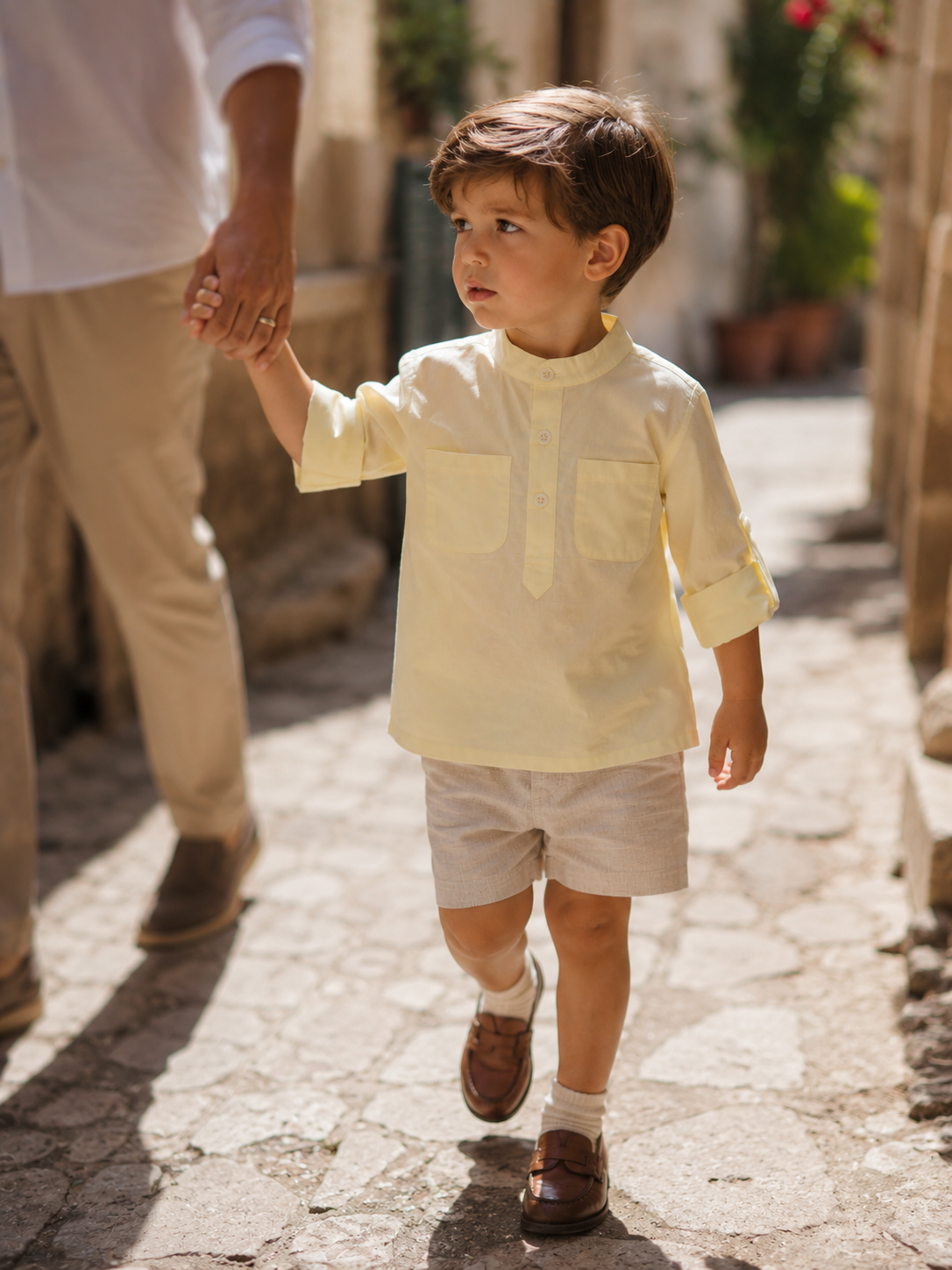 Camisa de algodón orgánico a rayas Copenhagen para niños | Camisa para bebés