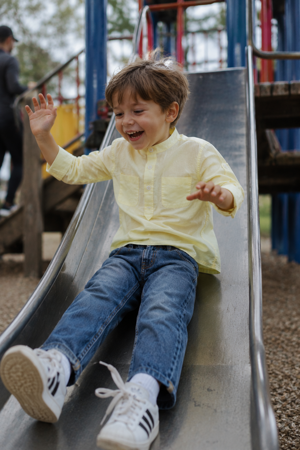 Camisa de algodón orgánico a rayas Copenhagen para niños | Camisa para bebés