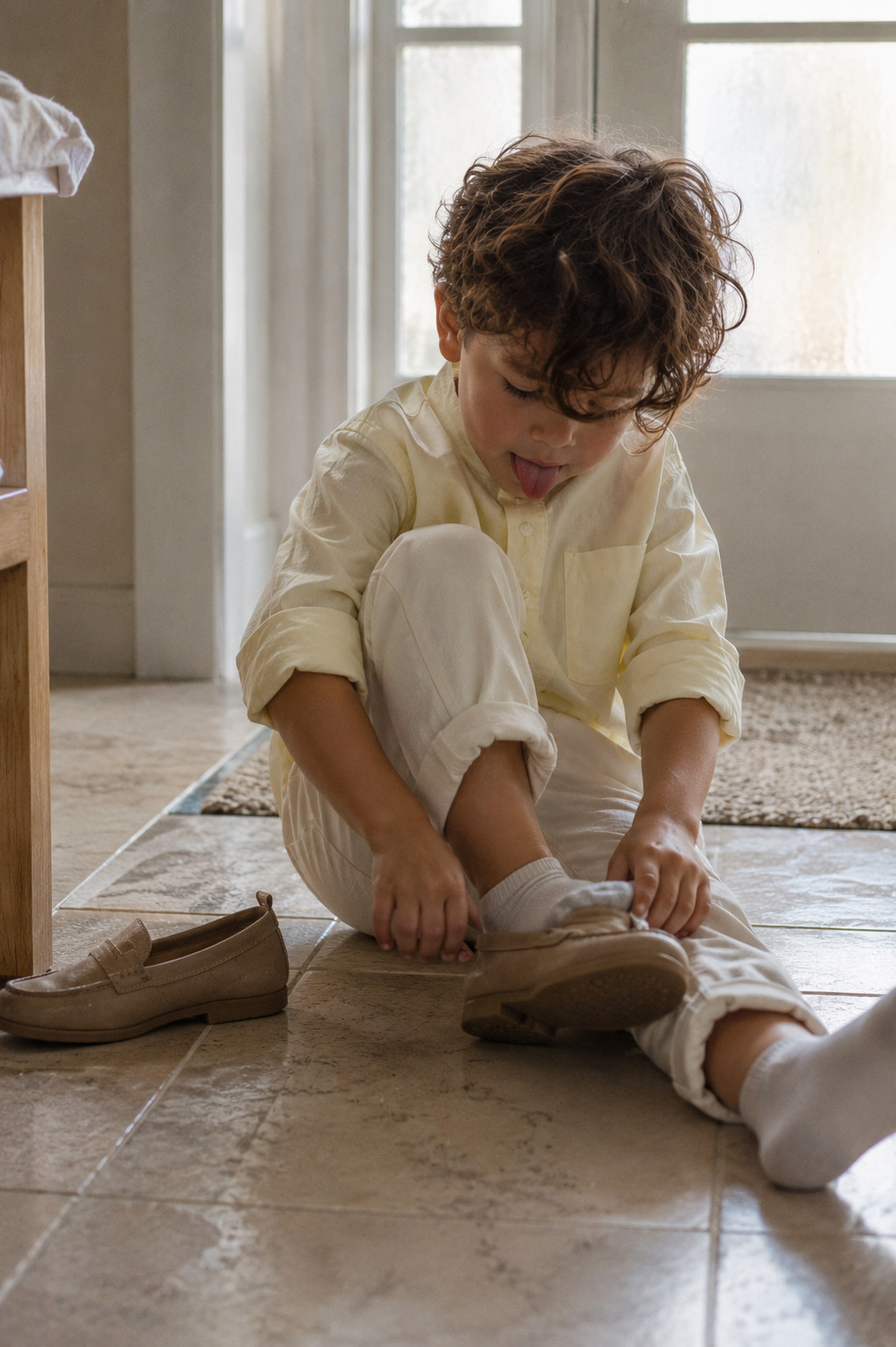 Pantalones Positano de algodón orgánico para niños | Pantalones unisex para niños pequeños
