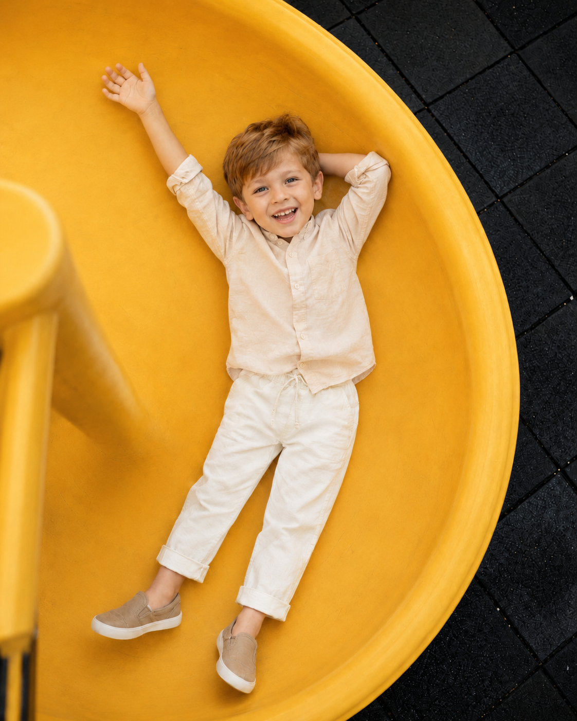 Pantalones Positano de algodón orgánico para niños | Pantalones unisex para niños pequeños