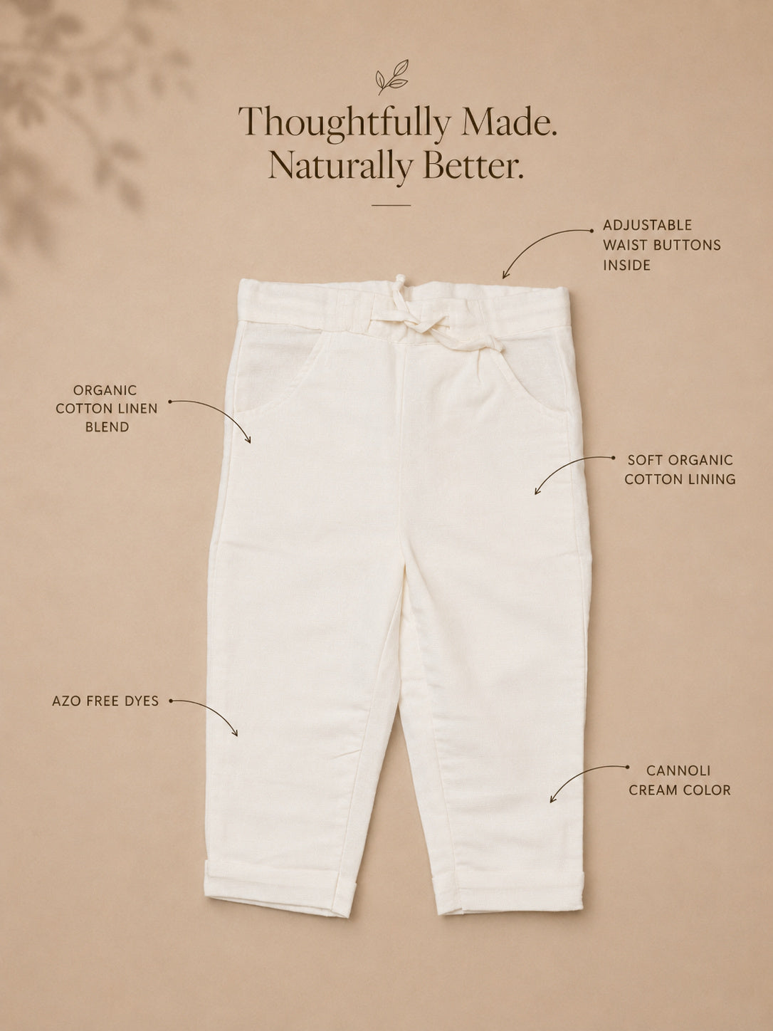 Positano Pants | Organic Cotton–Linen Blend