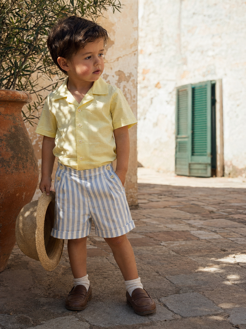 Camisa Milan de algodón orgánico para niños | Camisa infantil pastel