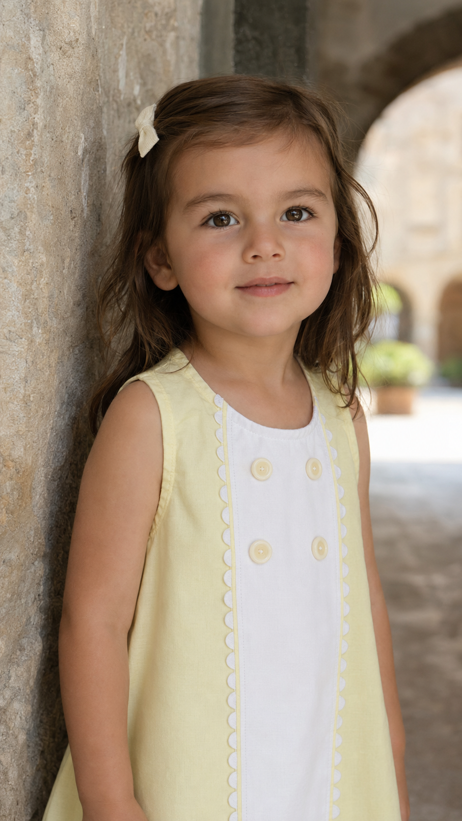 Vestido Sicily de algodón orgánico para niñas | Vestido de verano con paneles