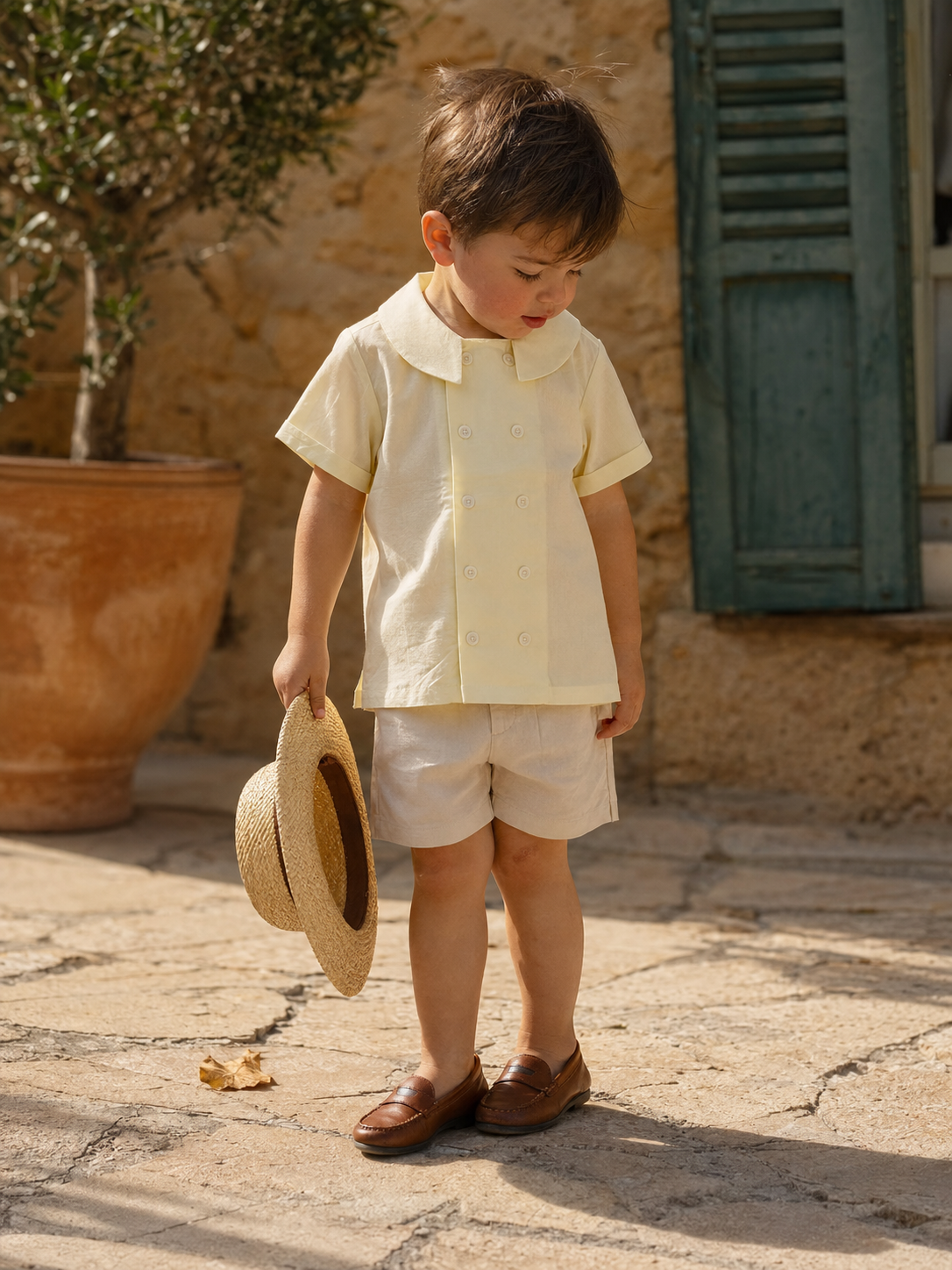 Camisa Bellagio de algodón orgánico para niños | Camisa para bebés