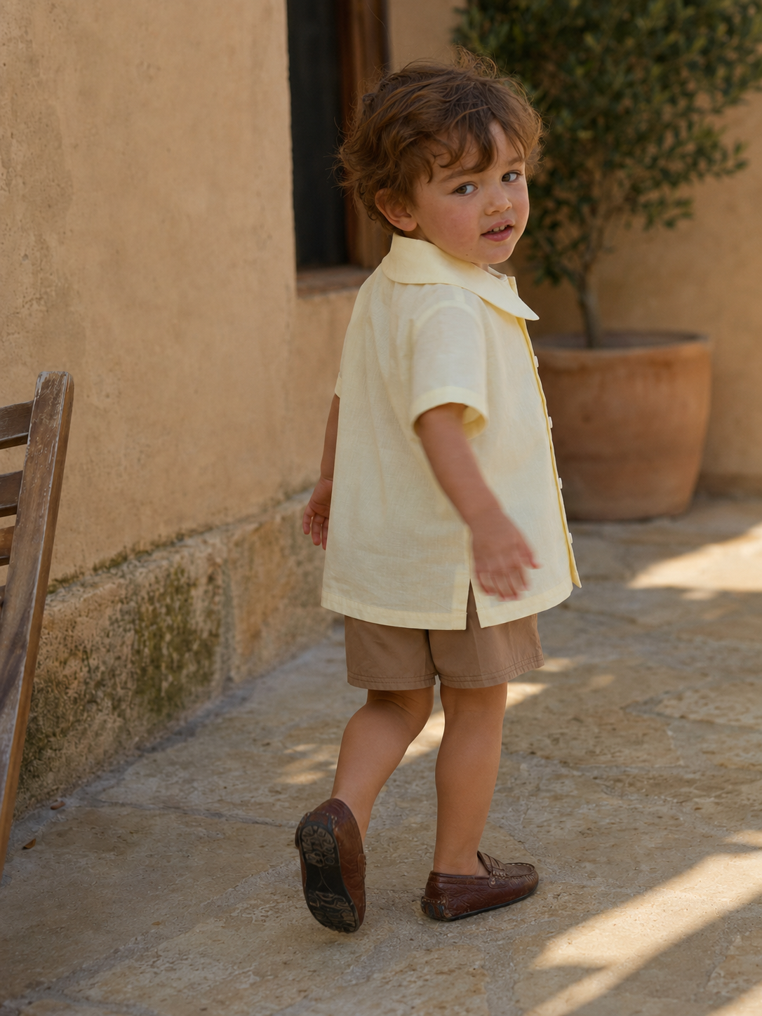Camisa Bellagio de algodón orgánico para niños | Camisa para bebés