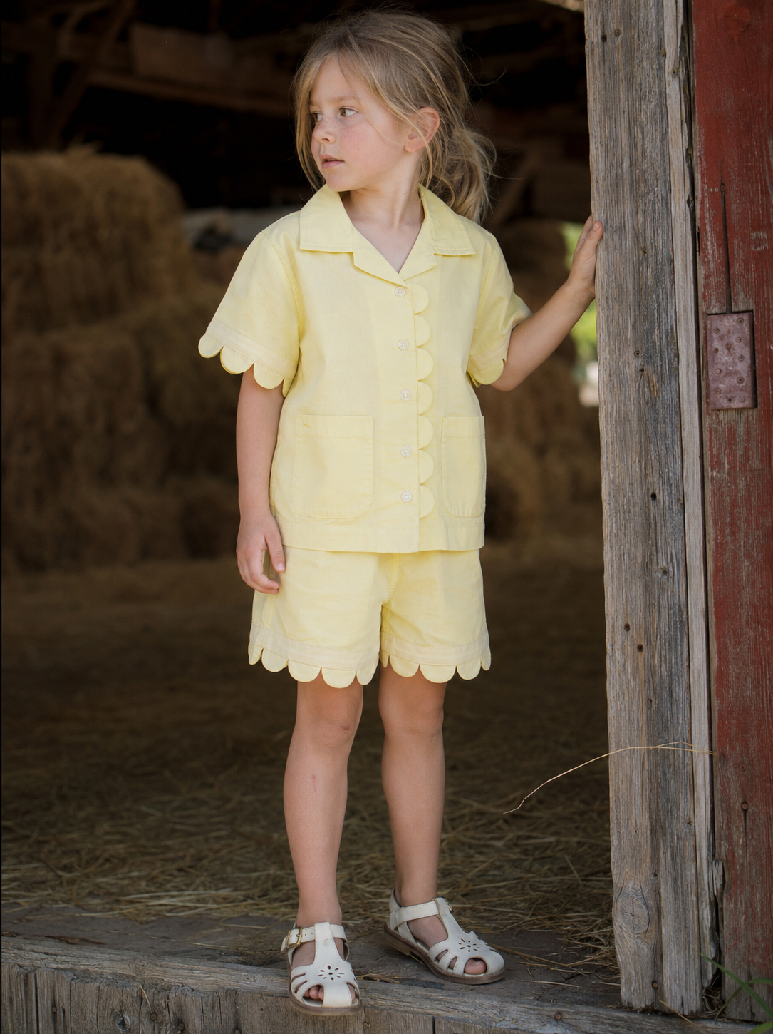 Ensemble Ravello en coton biologique pour filles | Ensemble de détente pour bébés et tout-petits