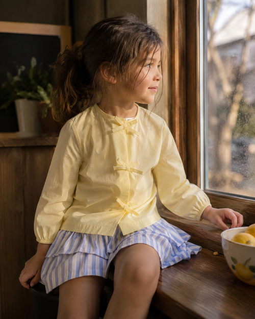 Menton Organic Cotton Blouse for Girls | Soft Breathable Toddler Top