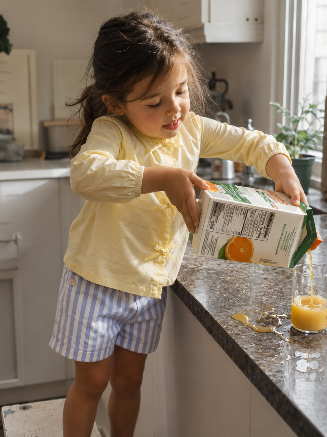 Blusa de algodón orgánico Menton para niñas | Top suave y transpirable para bebés