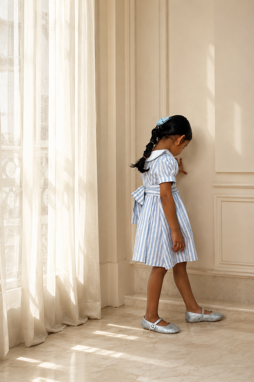 Portofino Dress | Organic Cotton Smocked Striped Dress