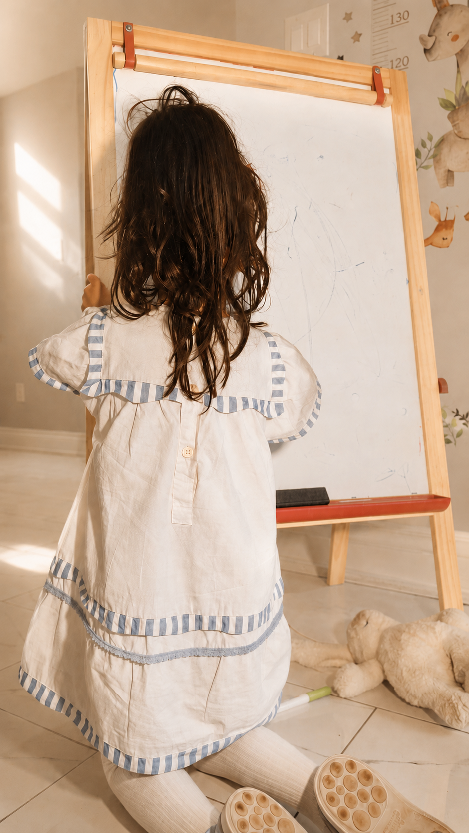 Santorini Dress | Organic Cotton Flutter-Sleeve Dress