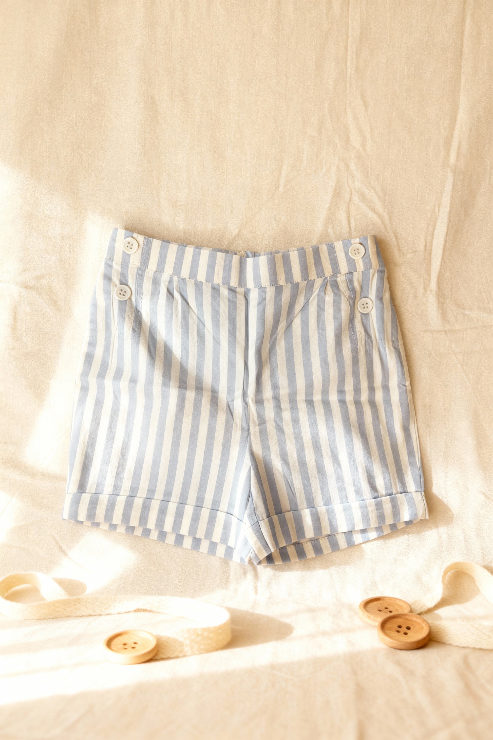 Capri Blouse and Nice Shorts set styled on child showing coordinated organic cotton outfit